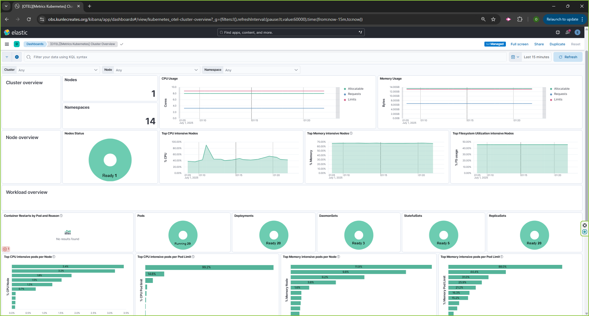 ECK Kibana UI Screenshot