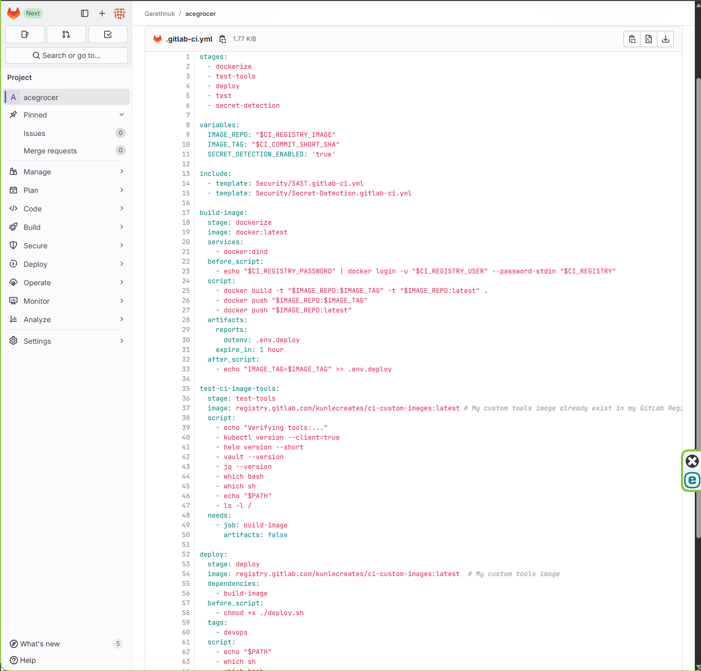 Custom Docker Image