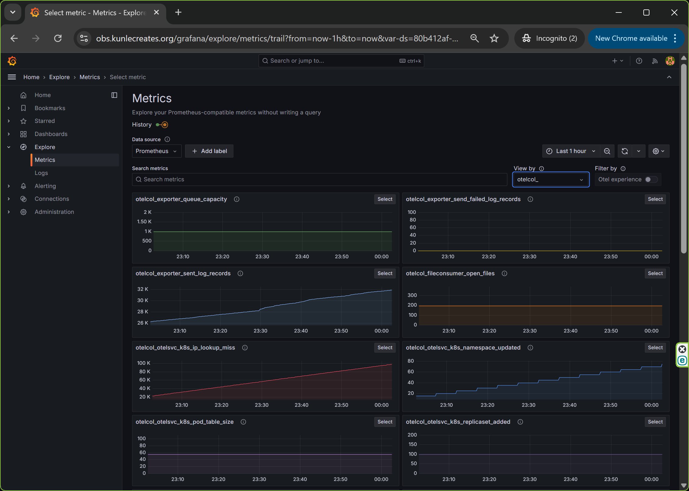 Grafana UI Screenshot